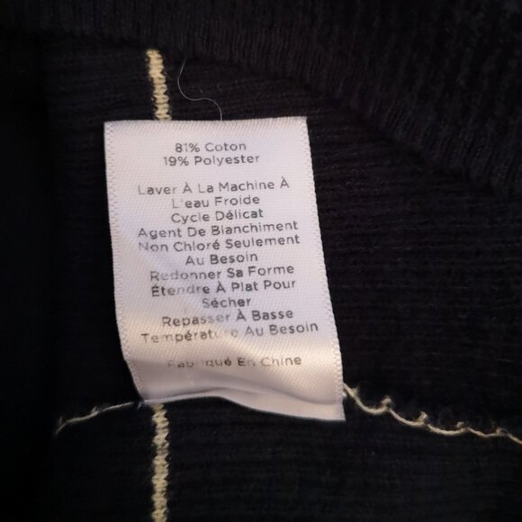 Talbots Ladies Navy with Beige Stripe Lightweight Turtleneck - Picture 9 of 9